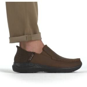Skechers Men's 12 Brown Slip-ins Relaxed Fit: Parson Oswin Loafers Shoes LM2-7